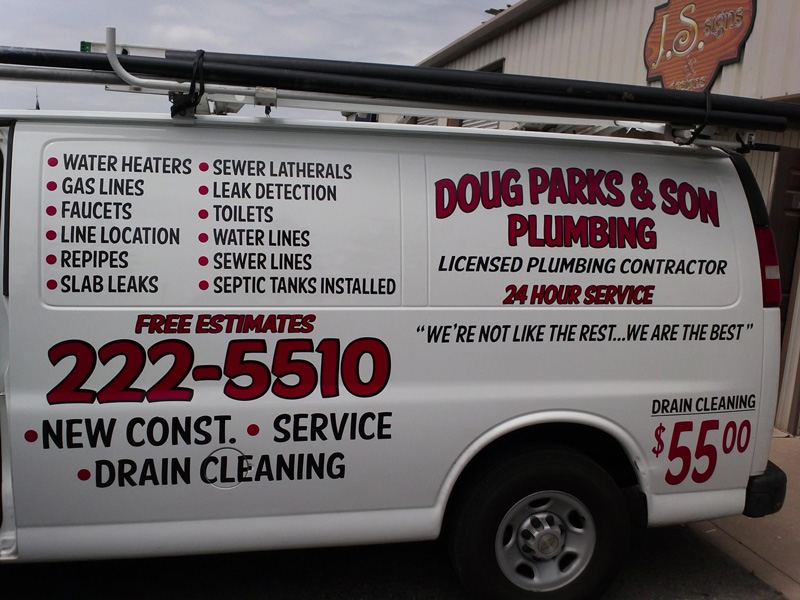 work van for a plumbing company